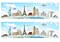 Famous Landmarks Edible Image cake border 2 Strips per sheet 3.5x10.5 inchs